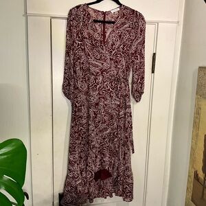 Calvin Klein Paisley Wrap Dress
